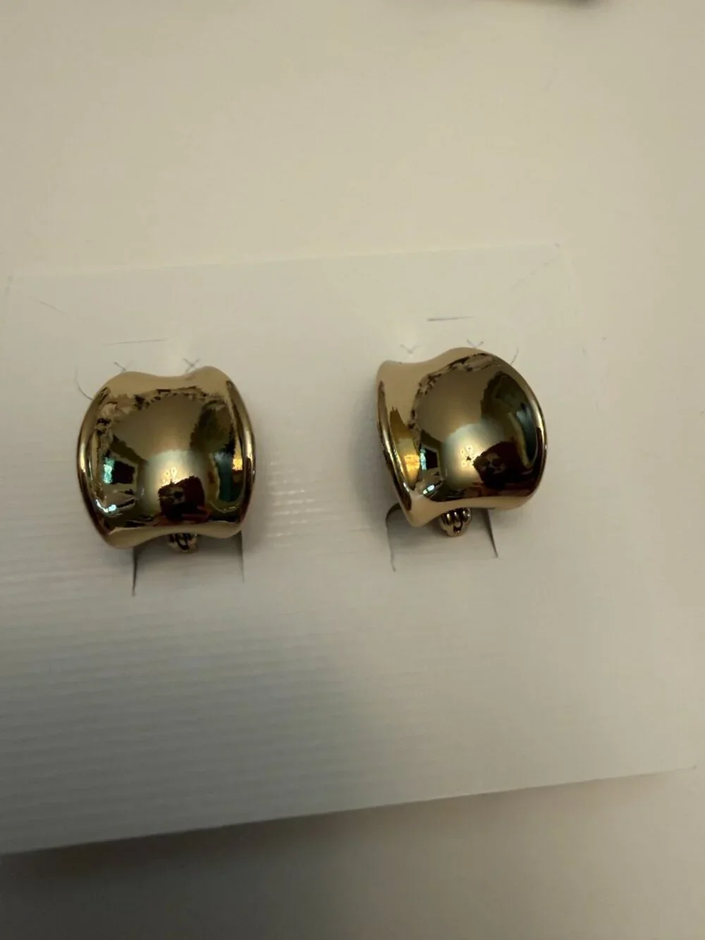 NEW 2 Pairs Clip On Earrings Gold Tone NWT